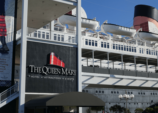 Queen Mary Ship with Sign