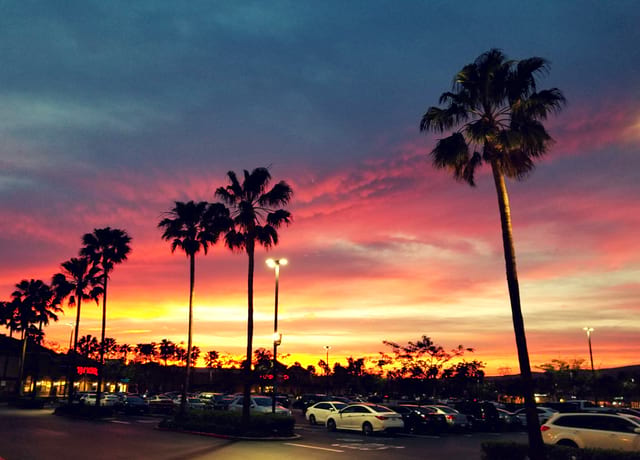 Sunset in Anaheim CA