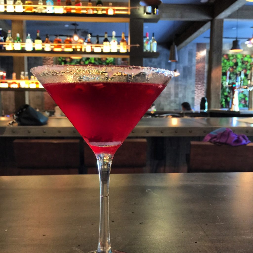 Boysenberry cocktail at Mrs. Knott