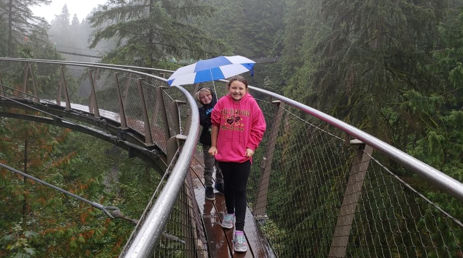 Capilano Suspension Bridge Park with kids