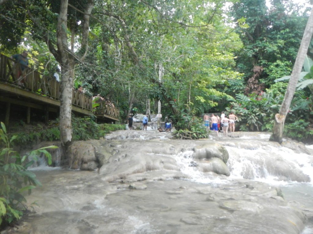 Dunns River Falls with kids