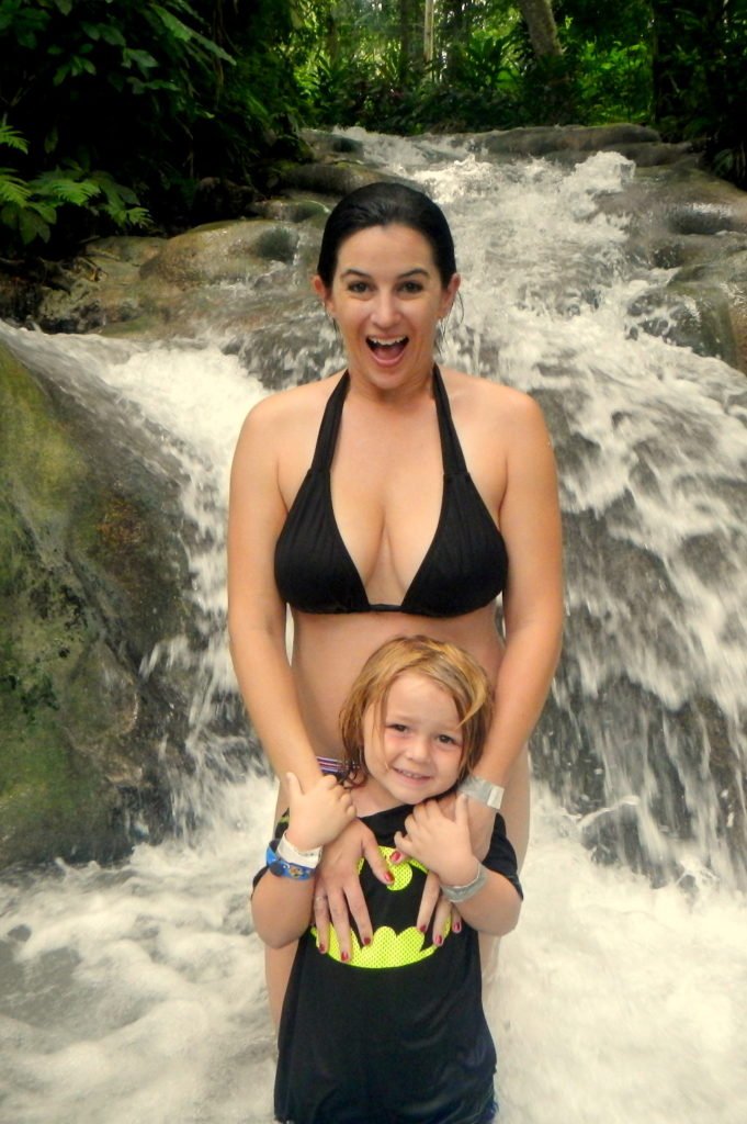 Dunns River Falls with kids
