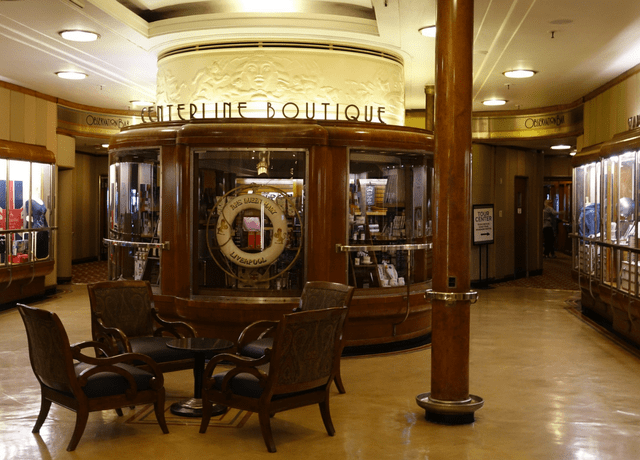 Inside the Queen Mary Ship near Observation Bar