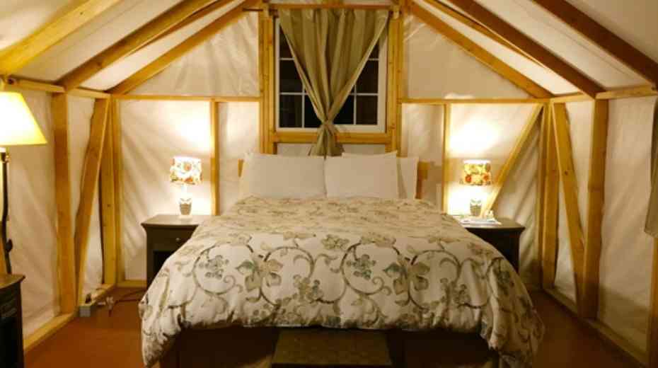 glamping adventure tents at Fernwood resort in Big Sur California