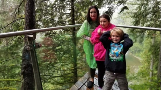 Family at Capilano Cliff Walk Vancouver