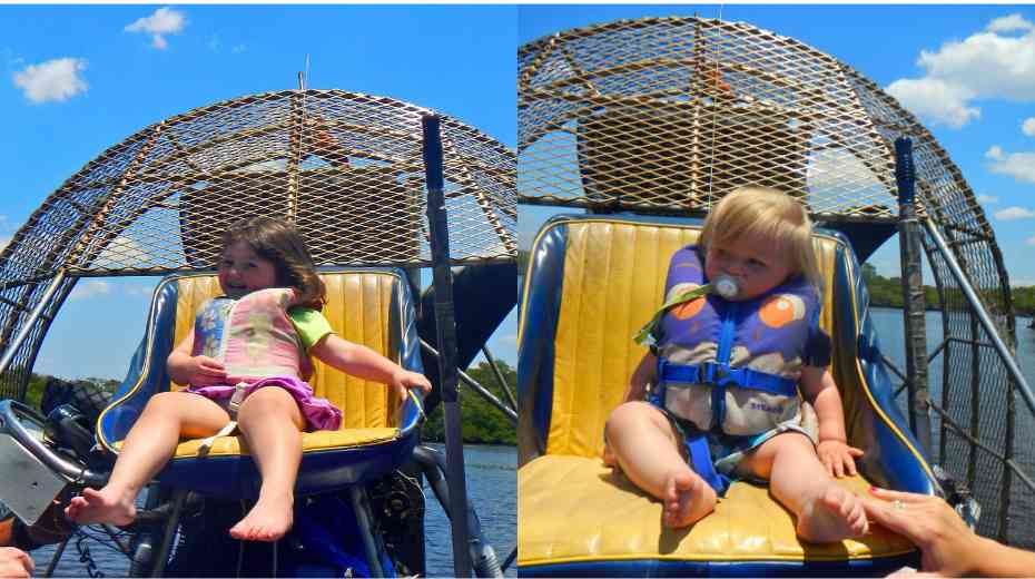 kids on everglades airboat
