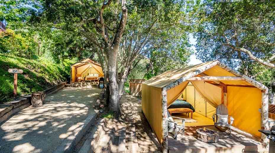 glamping tents at Saddle Mountain Ranch in Carmel-Big Sur California