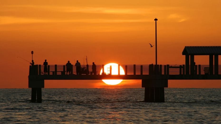 st pete beach at sunset