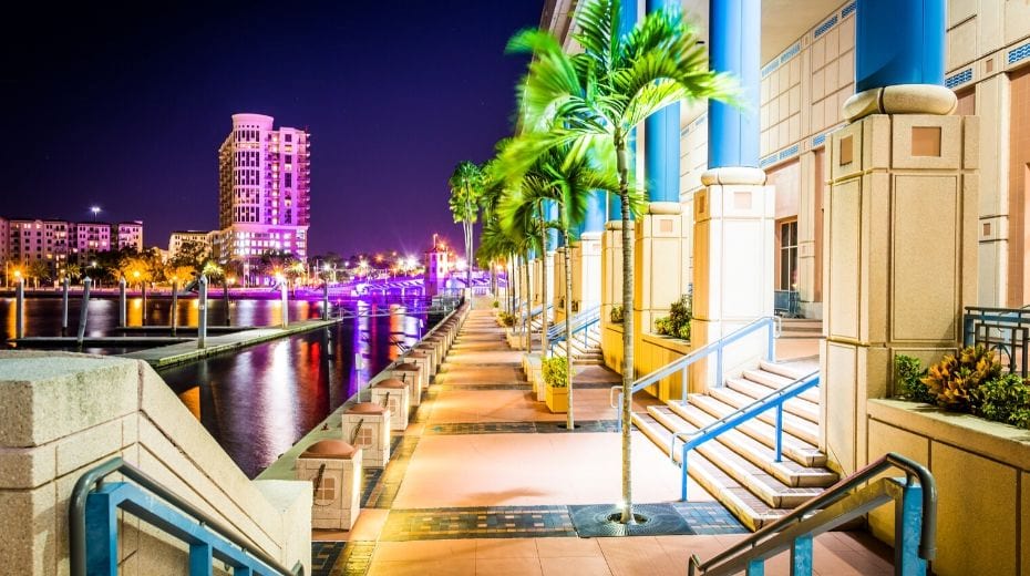 Tampa colors at night