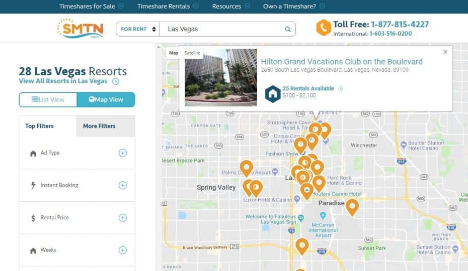 Las Vegas accommodations large family group 