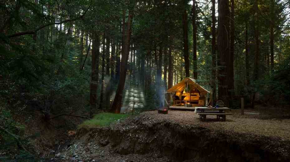 glamping tents at Ventana Resort in Big Sur California