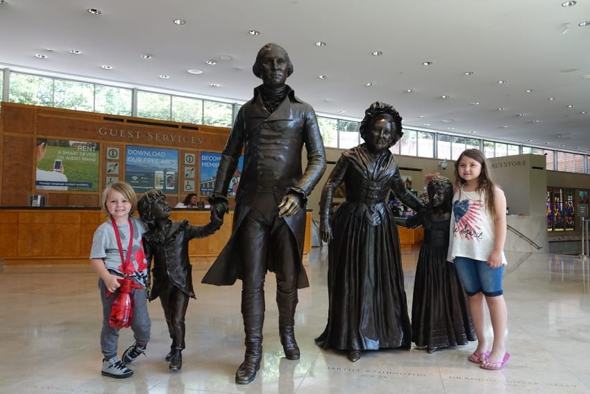George Washington Family Statues at Mount Vernon